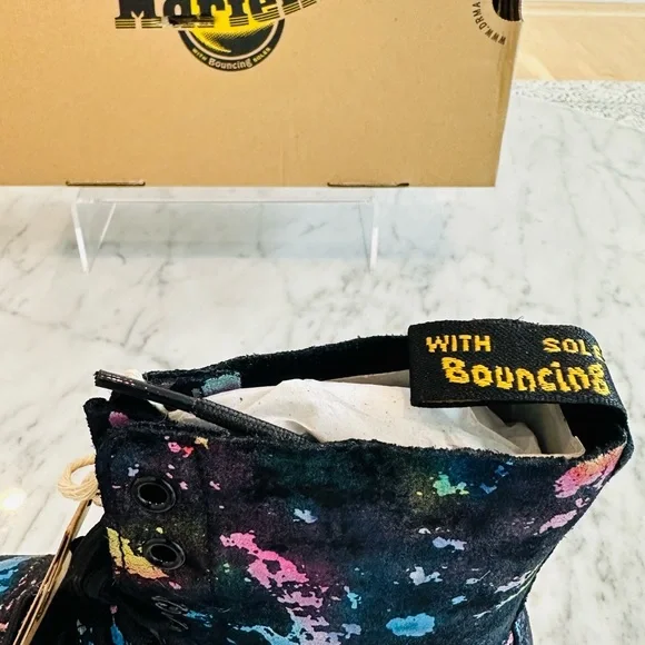 Dr. Martens 1460 PASCAL CONFETTI SUEDE LACE UP BOOTS - Picture 5 of 10